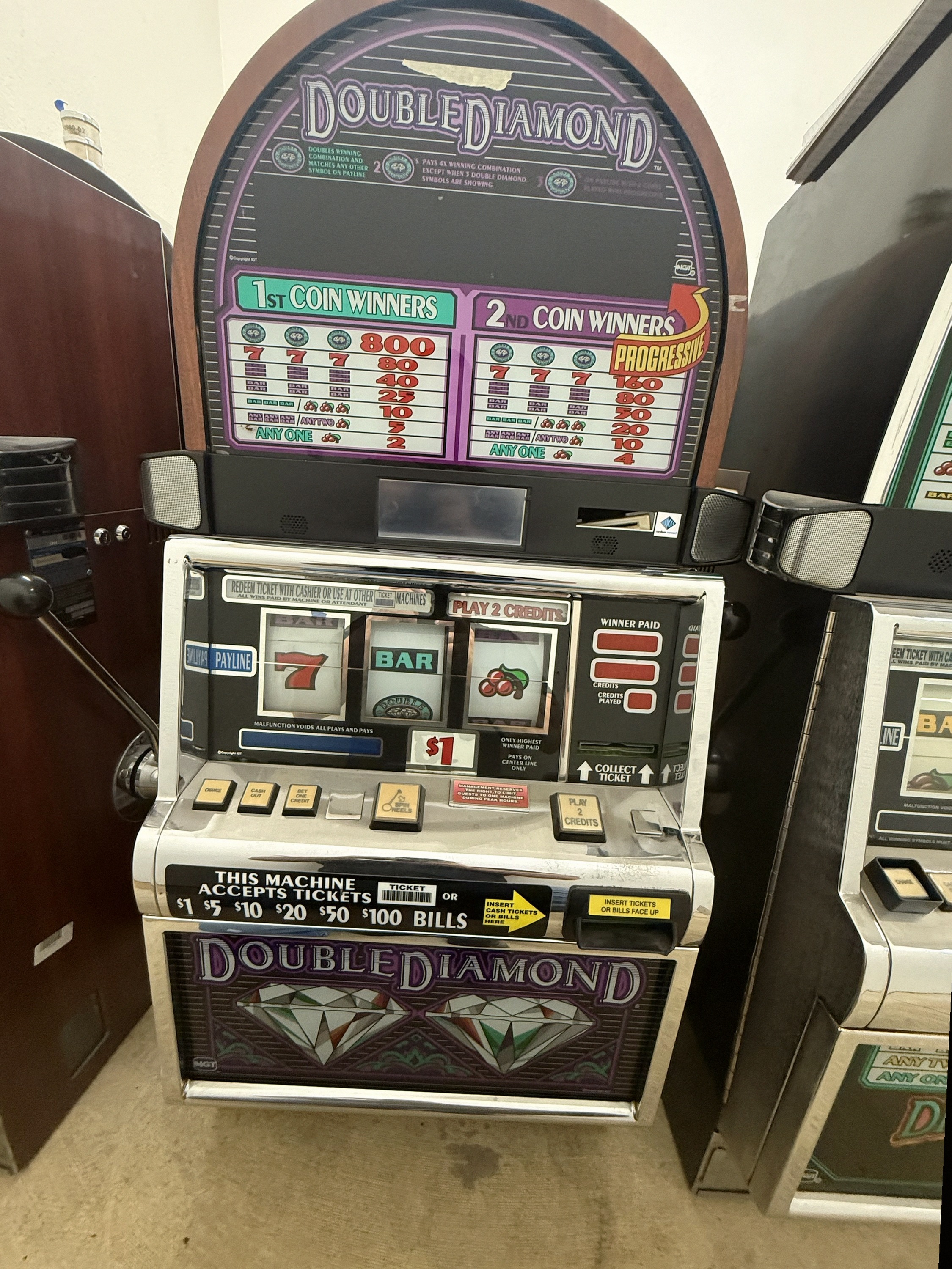 IGT Rouleaux Double Diamond Original